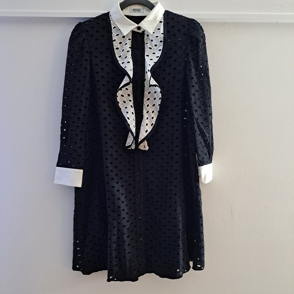 MOSCHINO CHEAP AND CHIC Knee Length Eyelet Dress